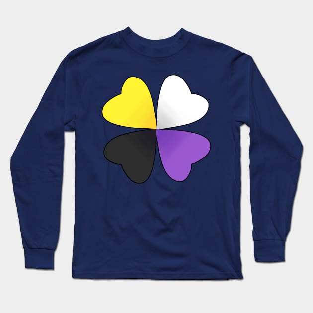 LGBT Pride Flower Non-Binary Long Sleeve T-Shirt by xerosse